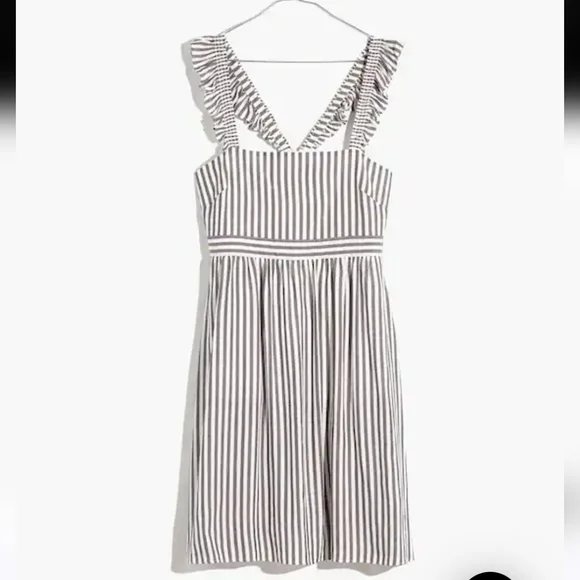 Madewell Striped Ruffle-strap Empire Dress - Picture 4 of 12